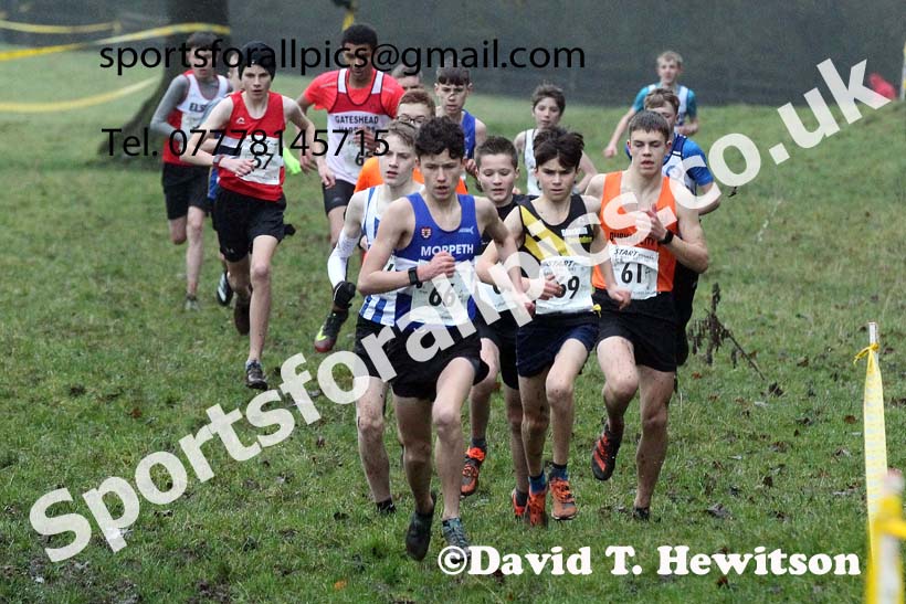 Boys under-15s, NECAA Junior Cross Country Relays, Thornley Farm, Peterlee, Saturday, December 12th. Photo: David T. Hewitson/Sports for All Pics